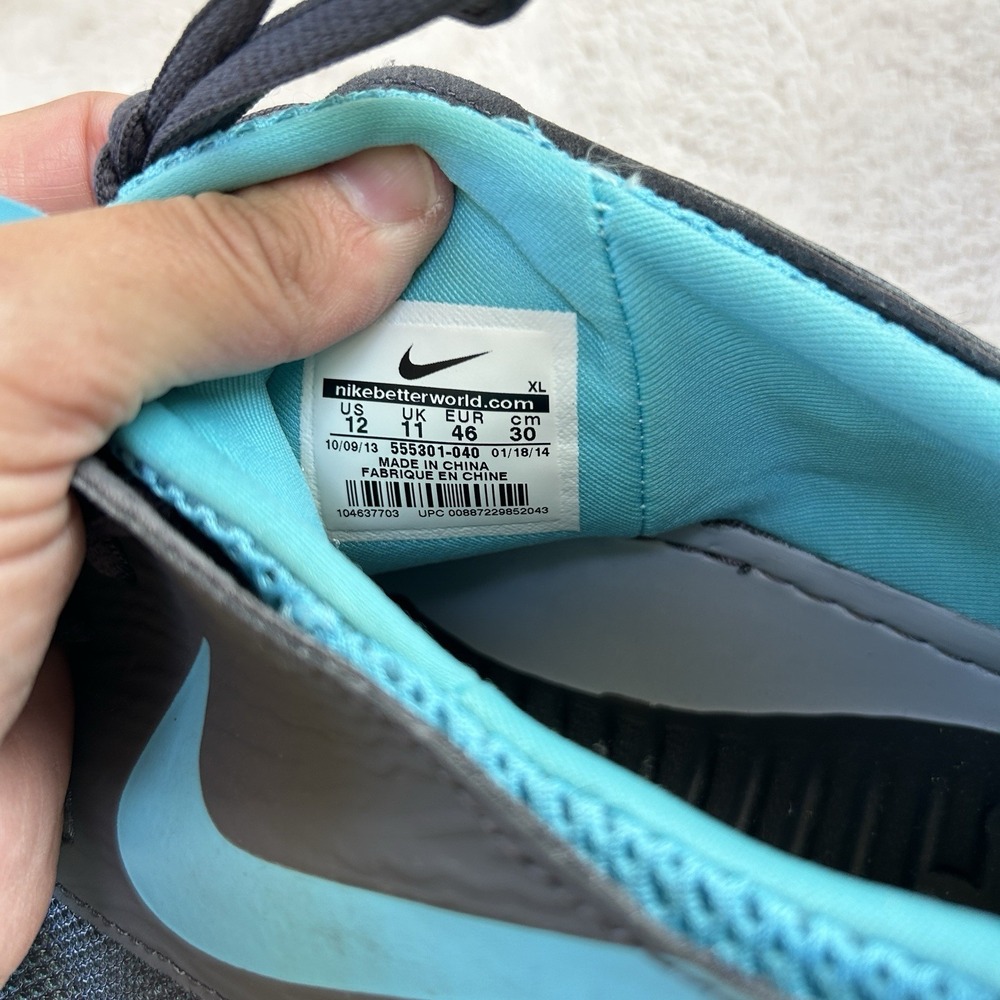 Nike Solarsoft Moccasin Running Shoes Gray Blue US Size 12 555301-040 EUC - Picture 8 of 8